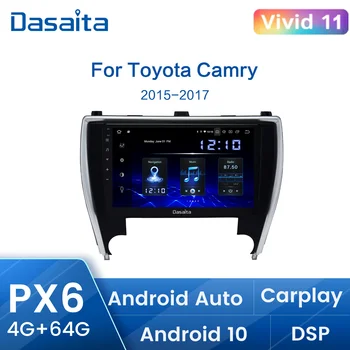 Dasaita Car Radio за Toyota Camry US версия 2015 2016 2017 DSP 10.2 инчов HD Carplay 1 Din Android 10 мултимедиен плейър стерео