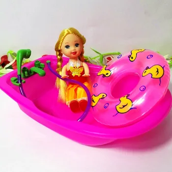 3бр вана + плувен пръстен за кукла Барби Кели мебелни аксесоари за баня игра къща играчки