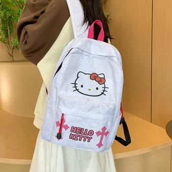 Hello Kitty Sanrio Kuromi аниме Kawaii раница сладък карикатура жените голям капацитет студент ученическа чанта Commuter пакет подарък
